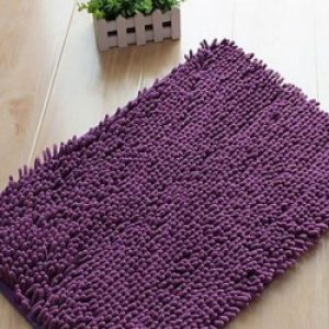 Tapis de bain en chenille à  poils longs