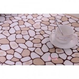 Tapis de bain en microfibre et polyester ( 80 x 160 cm ) Rose dragée