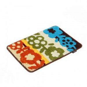 Tapis de bain en microfibre et polyester Multi-couleurs