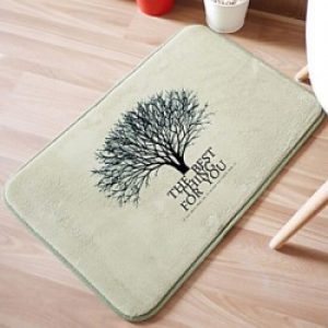 Tapis de bain en mousse à mémoire à motif d&rsquo;arbre