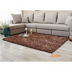 Tapis de bain en soie avec mèches longues et denses ( 140 x 200 cm )