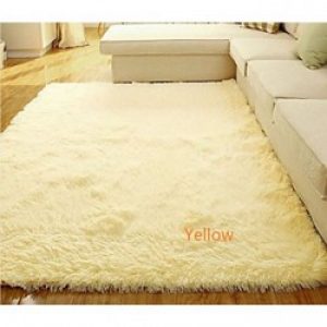 Tapis de bain en soie avec mèches longues et denses