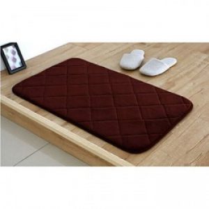 Tapis de bain marron en mousse à mémoire ( 50 x 80 cm )