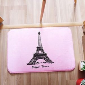 Tapis de bain moderne avec motif Rose dragée