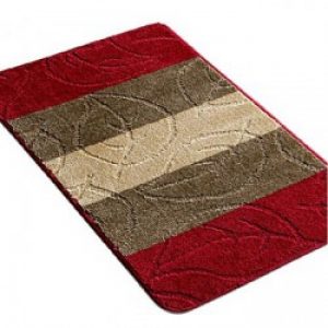 Tapis de bain moderne en métissage polyester et coton ( 40 x 60 cm )