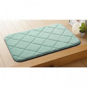 Tapis de bain mousse à mémoire avec motif à  carreaux