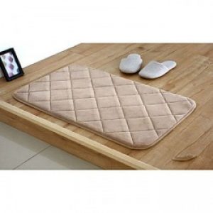 Tapis de bain mousse à mémoire en beige Diamant ( 50 x 80 cm )