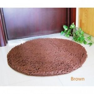 Tapis de bain rond en Chenille ( 160 x 160 cm )