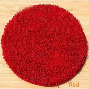 Tapis de bain rond en chenille ( 80 x 80 cm )