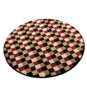 Tapis de bain rond en microfibre et polyester ( 80 x 120 cm )