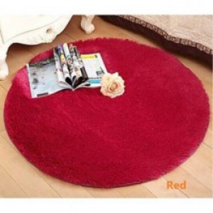 Tapis de bain rond en soie ( 80 x 80 cm )