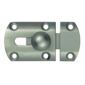 Targette coulissante à pêne plat en zamak – 44 mm – nickelé mat – SRD44