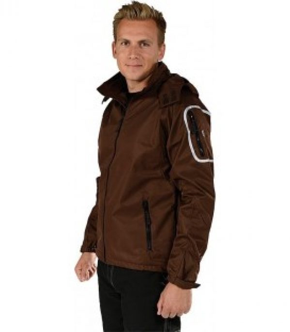 Tech-Shell veste avec capuche marron Taille L