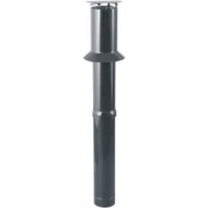 Terminal vertical noir pour poêle à granulés étanche – diamètre 80×125