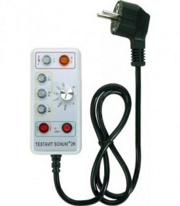 Testavit Schuki 2 Appareil de controle pour prise de coura avec testeur FI- 10-500mA, saccoche incl