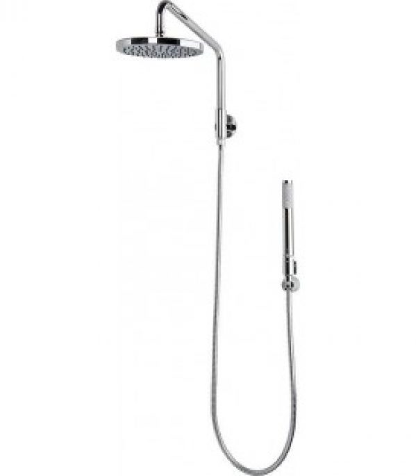 Tete de douche EHAB chromé d200mm, 1 jet, avec bras orientable, flexible, douchette