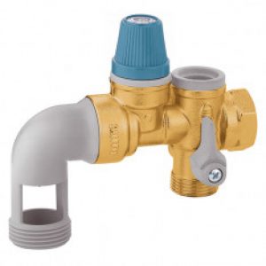 THERMADOR Groupe sécurité NF CALEFFI inox – Coudé – 3/4″ (20/27)