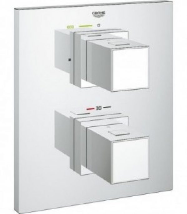 thermostat encastre Grotherm Cube Chrome