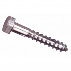 Tirefonds bois partiellement filetée – tête hexagonale – acier zingué