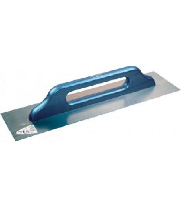 Truelle a lisser Suisses 480x130mm inoxydable manche bleu