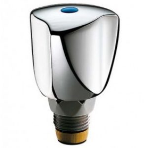 Tête universelle à clapet chromée avec croisillon laiton