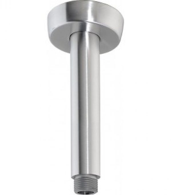tube raccord plafond tete de douche L100mm inox inox brossé