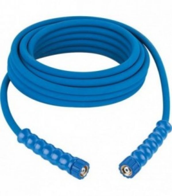tuyau p. nettoyer hte pression NW8 bleu 10 m jusqu’a 150° et 210 bar pression avec protec. Et raccord M 18×1,5