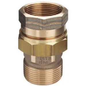 Unions 3 pièces bronze mâle / femelle joint plat