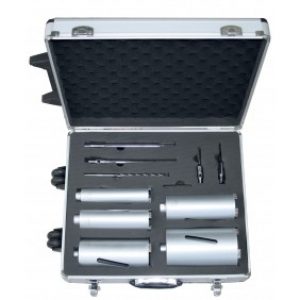 Valise 5 scies cloches diamant pour perforateur et perceuse