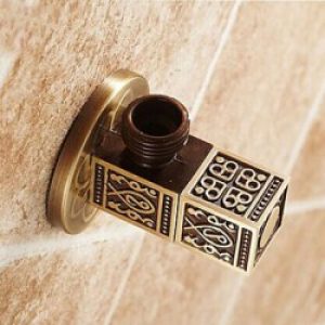 Valve d&rsquo;angle en laiton antique