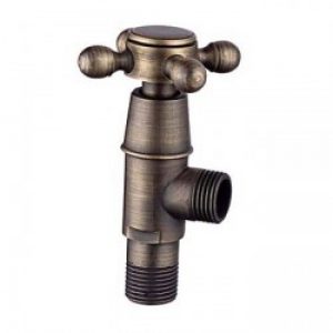 Valve d&rsquo;angle en laiton antique