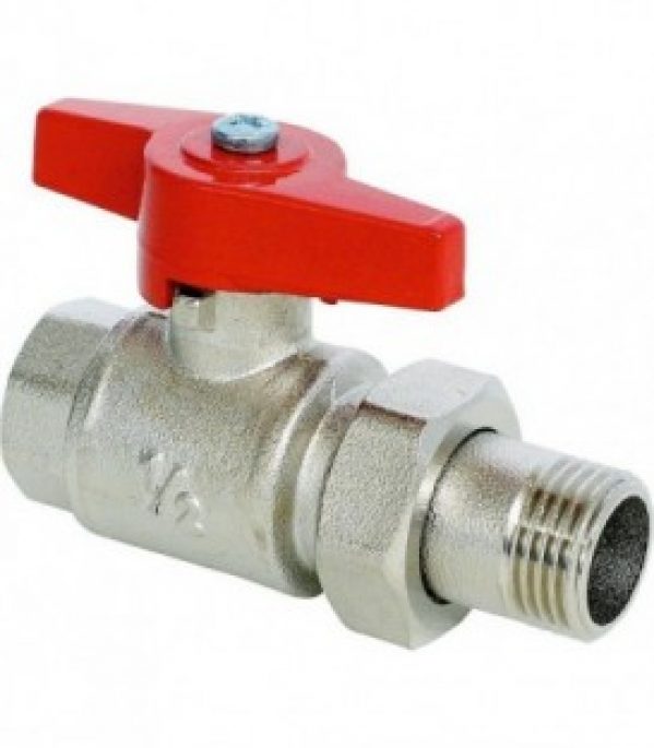 Vanne a boisseau spherique laiton PN10 avec raccords à vis, poignée papillon DN15 1/2&Prime; femelle – type 350