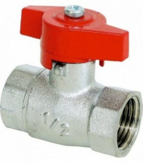 Vanne a boisseau spherique laiton PN20 passage integral, poignee papillon DN20 3/4&Prime; femelle femelle