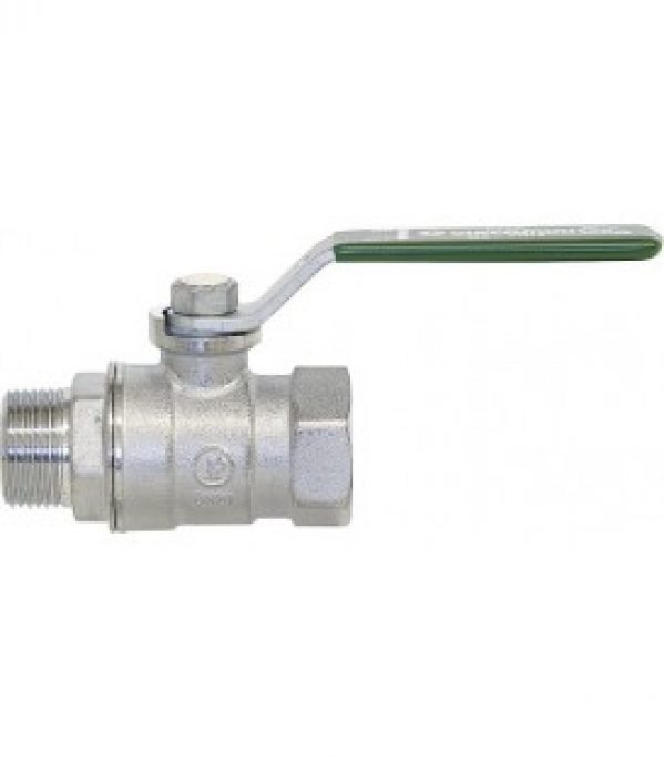 Vanne a boisseau sphérique R254DL filet fem/male 3/4&Prime; PN16 Laiton chrome/levier acier pour eau potable