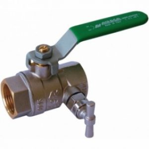 Vanne boisseau sphérique à manette et purge – presse étoupe – FF