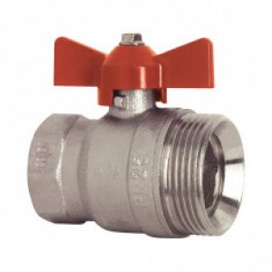 Vanne à boisseau sphérique Papillon rouge Mâle 1″1/4 (33/42) Femelle 1″ (26/34)