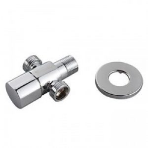 Vanne d&rsquo;angle en laiton avec écusson