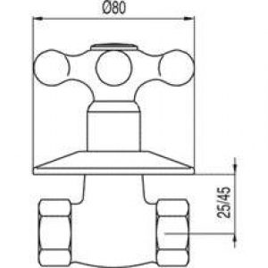 Vanne d&rsquo;arrêt 3/4&Prime; Clasic-Tres eau froide