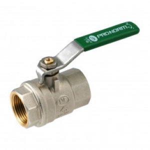 Vanne d&rsquo;arrêt F/F passage intégral NF ACS poignée verte SOMATHERM