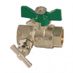 Vanne d’arrêt FF à purge Passage intégral NF ACS Manette papillon verte SFERACO