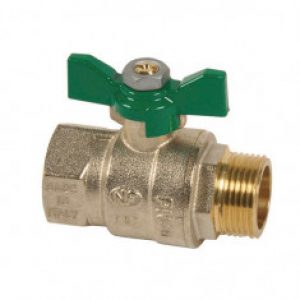 Vanne d’arrêt MF Passage intégral NF ACS Manette papillon verte SFERACO