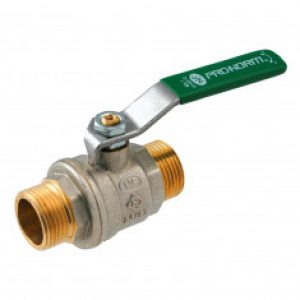 Vanne d’arrêt M/M passage intégral NF ACS Poignée Verte SOMATHERM