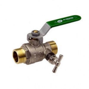 Vanne d’arrêt MM à purge Passage intégral NF ACS Poignée verte SFERACO