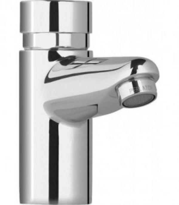 Vanne de fermeture automatique de lavabo, DN15 (1/2&Prime;), chromé, avec temporiseur et mousseur