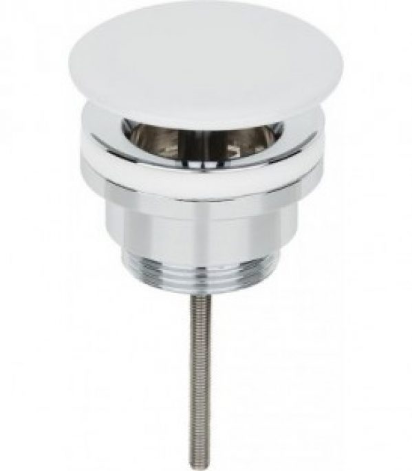 Vanne laiton chromée DN32 (1/4&Prime;) sans trop-plein et plaque ceramique fixe