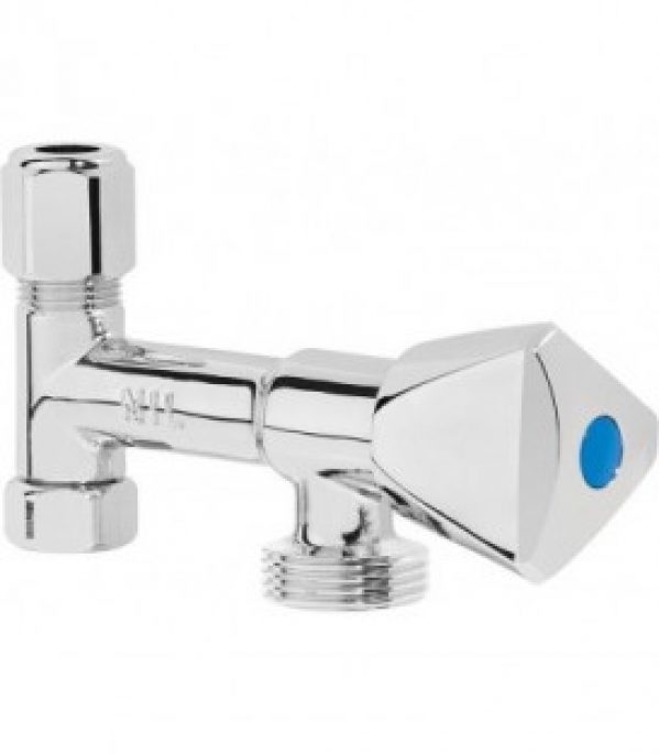 Vanne Nil DN12(3/8&Prime;)xDN20(3/4&Prime;), laiton chromé