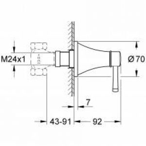 Vanne pour cabines de douche Grohe Grandera