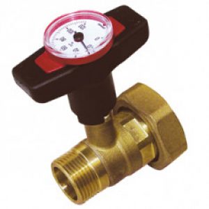 Vanne thermomètre intégré poignée rouge clapet antithermosiphon