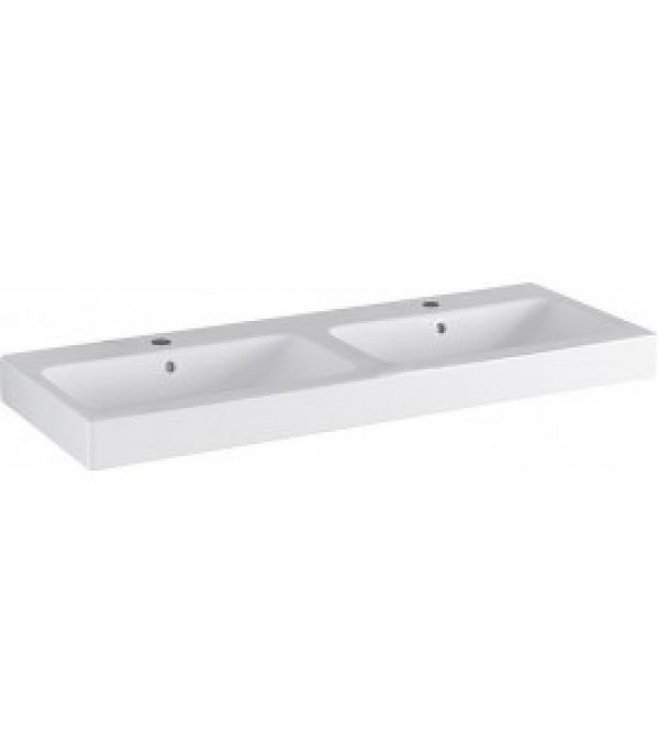 Vasque double Keramag icon blanc, lxpxh:1200x485x160mm