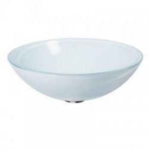 VASQUE EN VERRE TREMPE A POSER D.44 cm / H.14 cm BLANC SATINE – CRISTINA ONDYNA VV14483